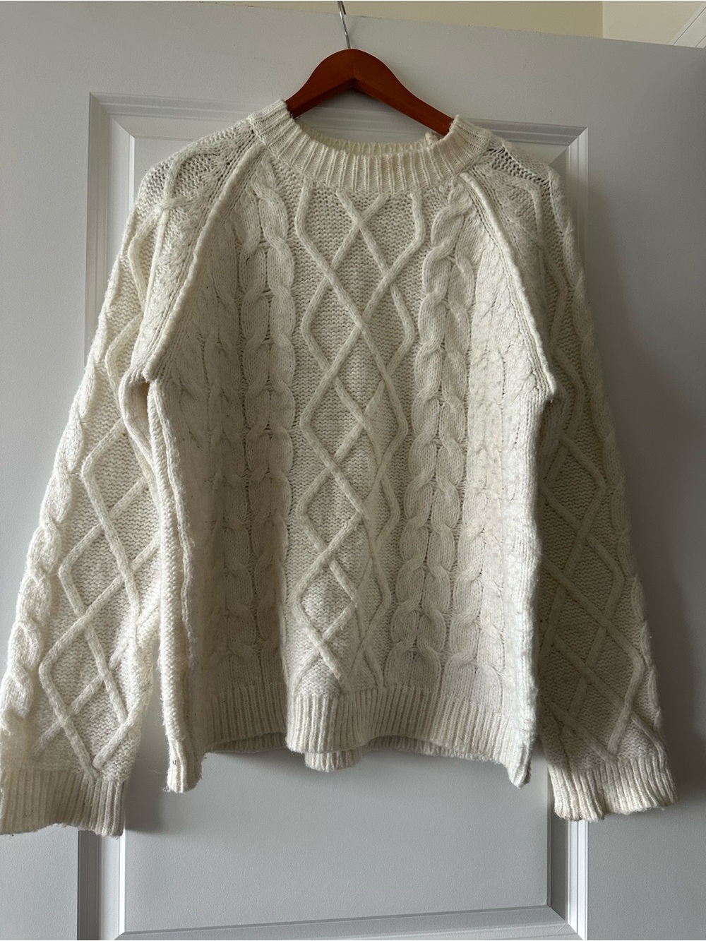 ASOS Cable Crewneck Sweater - Ivory